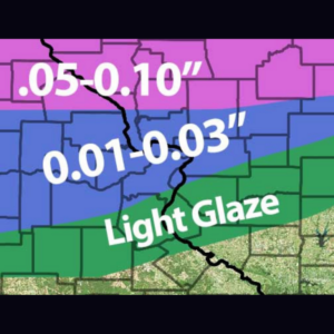 St. Louis area map of ice accumulation potential